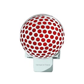 Boucle balle de golf – Finition Palladium alvéoles laquées en rouge